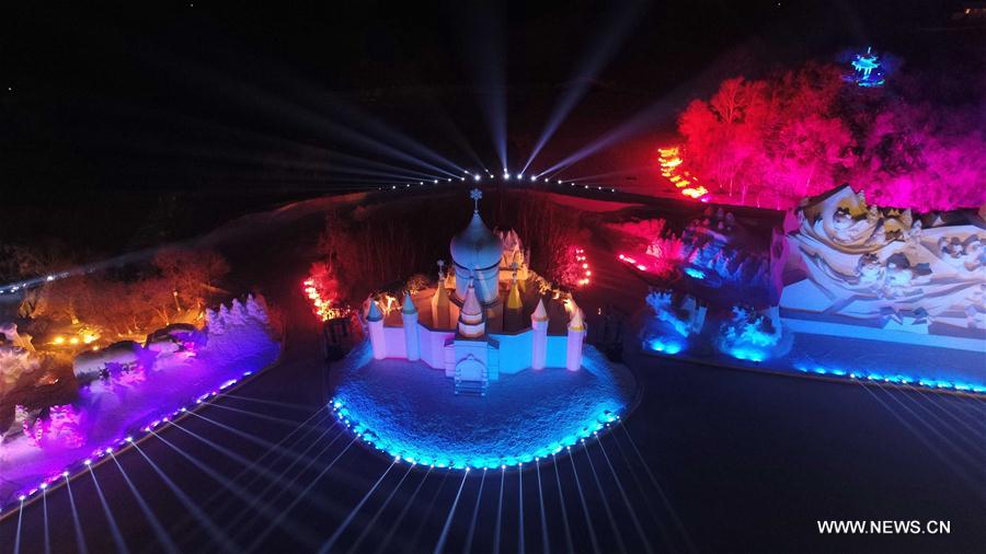 CHINA-HARBIN-SNOW SCULPTURE-LIGHT SHOW (CN)