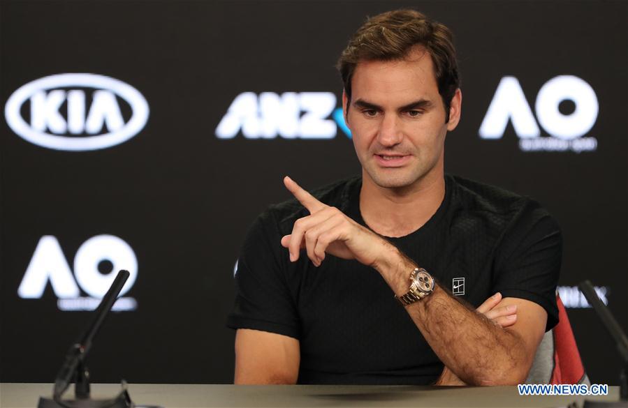 (SP)AUSTRALIA-MELBOURNE-TENNIS-AUSTRALIAN OPEN-PRESS CONFERENCE-FEDERER