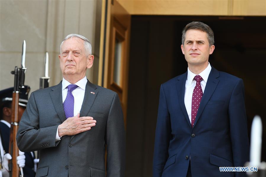 U.S.-VIRGINIA-THE PENTAGON-MATTIS-BRITAIN-DEFENSE SECRETARY-MEETING