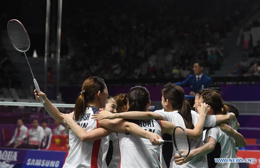 (SP)INDONESIA-JAKARTA-ASIAN GAMES-BADMINTON-WOMEN'S TEAM FINAL