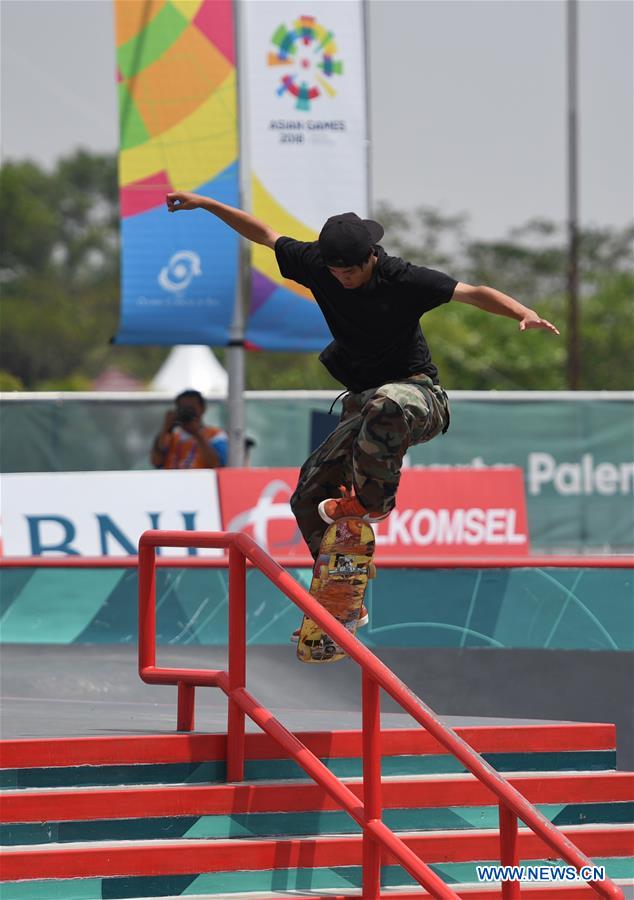 (SP)INDONESIA-PALEMBANG-ASIAN GAMES-SKATEBOARD