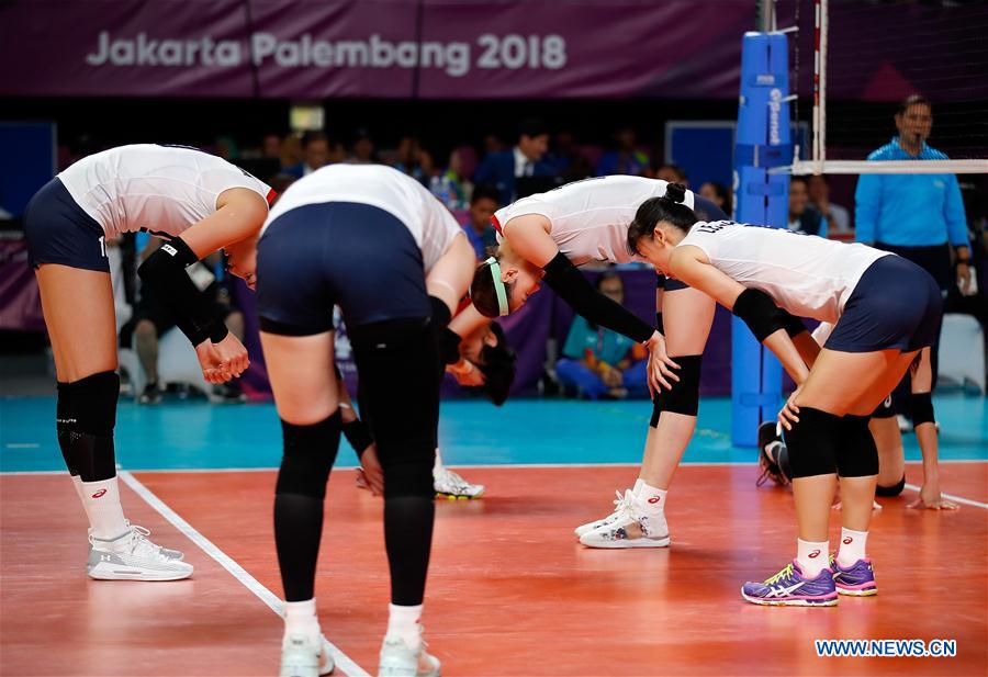 (SP)INDONESIA-JAKARTA-ASIAN GAMES-VOLLEYBALL-WOMEN'S BRONZE MEDAL