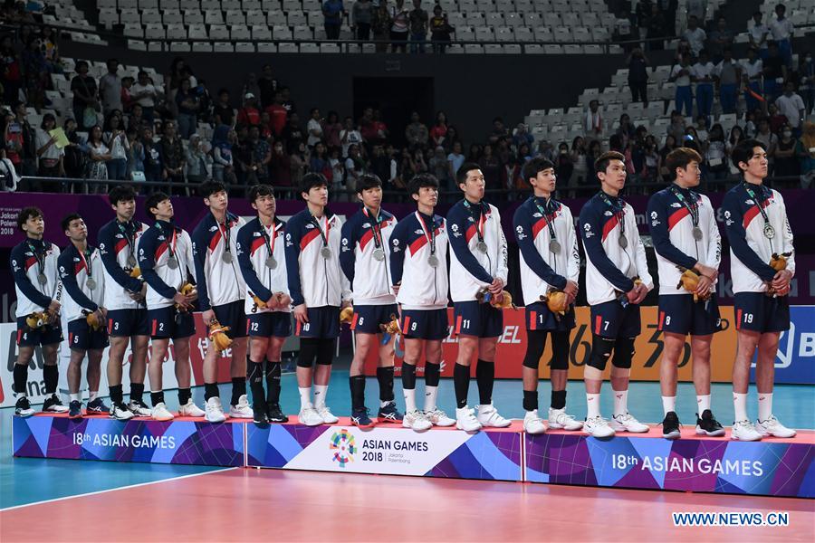 (SP)INDONESIA-JAKARTA-ASIAN GAMES-MEN'S VOLLEYBALL FINAL-IRAN VS SOUTH KOREA