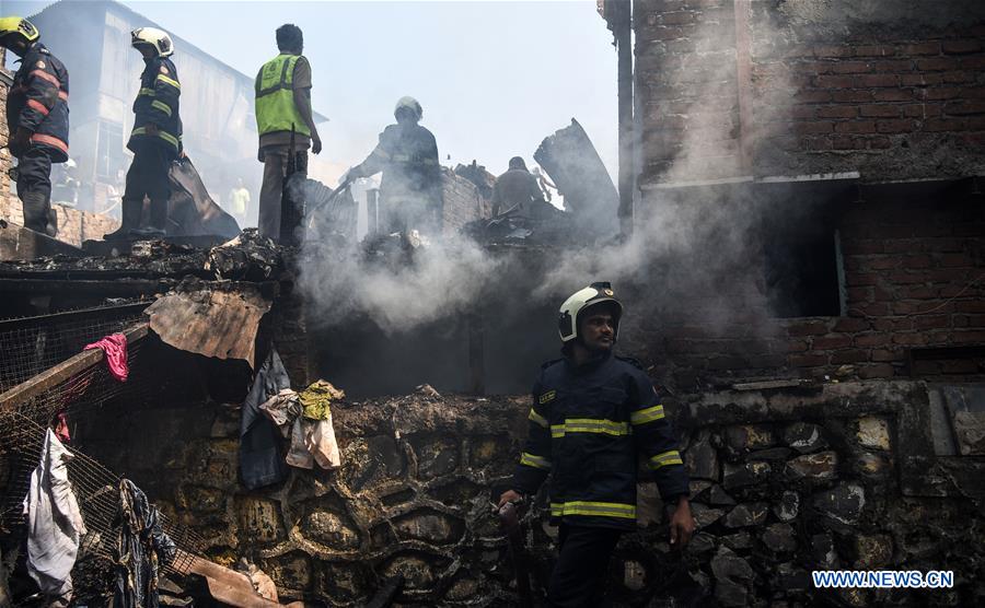 INDIA-MUMBAI-FIRE-SLUM