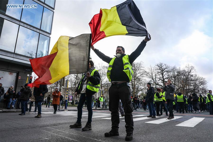 BELGIUM-BRUSSELS-YELLOW VEST-PROTEST