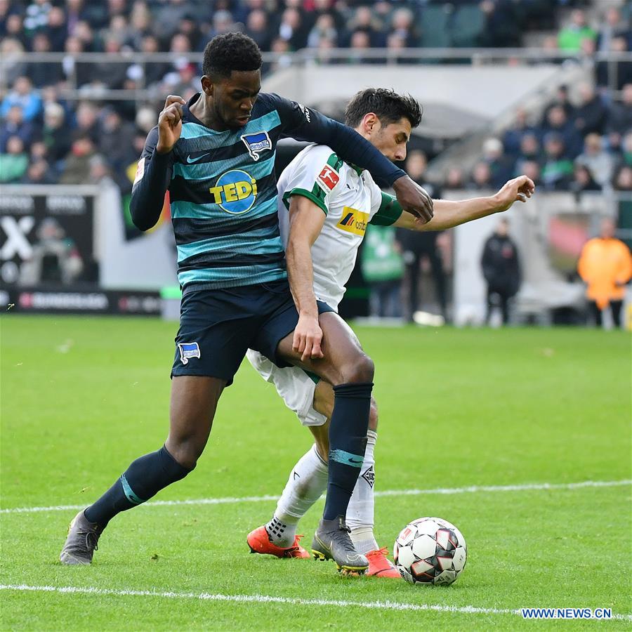 (SP)GERMANY-MOENCHENGLADBACH-SOCCER-BUNDESLIGA-HERTHA BSC VS MOENCHENGLADBACH