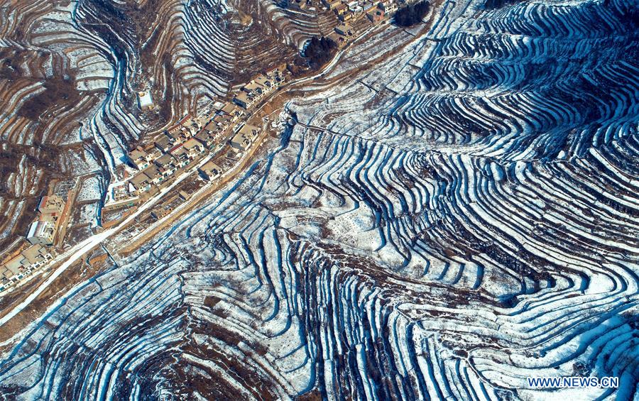 CHINA-HEBEI-TERRACED FIELD-SNOW (CN)