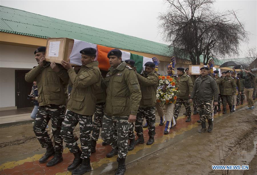 KASHMIR-SRINAGAR-GUNFIGHT-WREATH LAYING CEREMONY