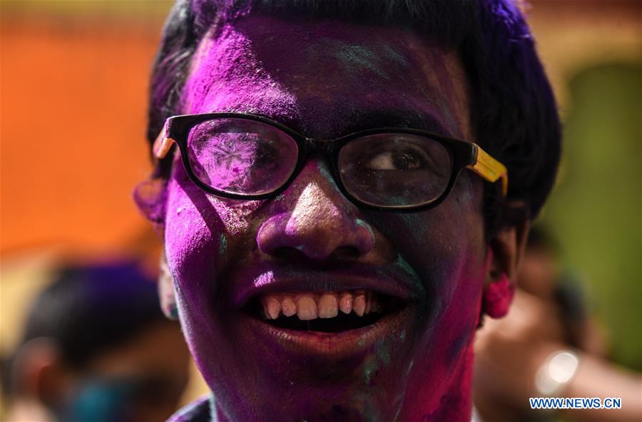 INDIA-MUMBAI-HOLI FESTIVAL-DISABLED CHILDREN