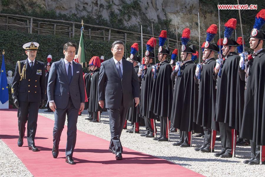 ITALY-ROME-XI JINPING-ITALIAN PM-TALKS