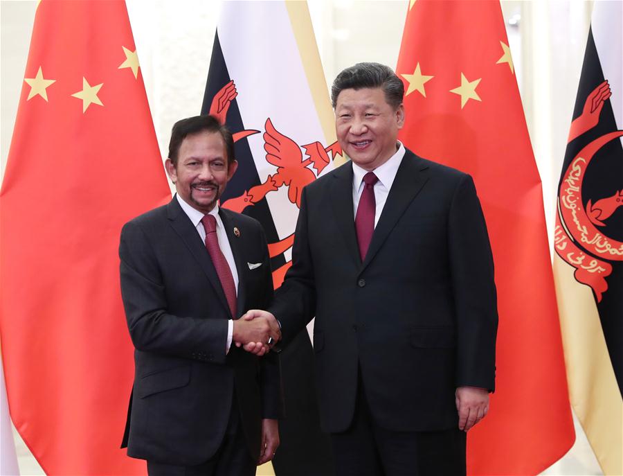 (BRF)CHINA-BEIJING-XI JINPING-BRUNEI'S SULTAN-MEETING (CN)