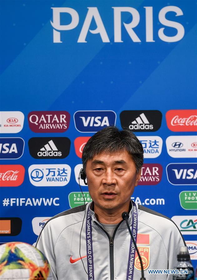 (SP)FRANCE-PARIS-2019 FIFA WOMEN'S WORLD CUP-GROUP B-CHINA-OFFICIAL PRESS CONFERENCE