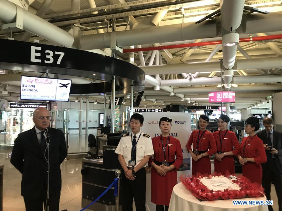 ITALY-ROME-CHINA'S CHENGDU-DIRECT FLIGHT