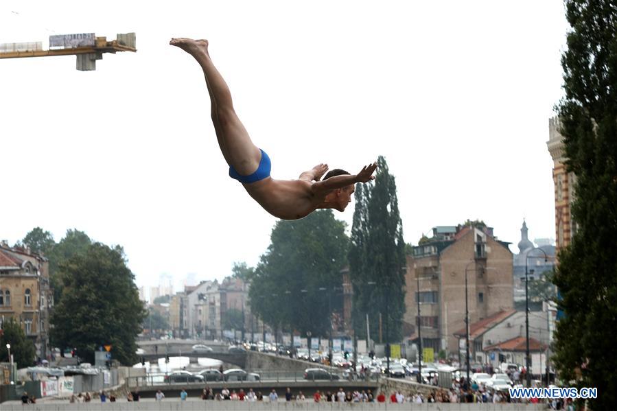 (SP)BOSNIA AND HERZEGOVINA-SARAJEVO-BENTBASA CLIFF DIVING COMPETITION