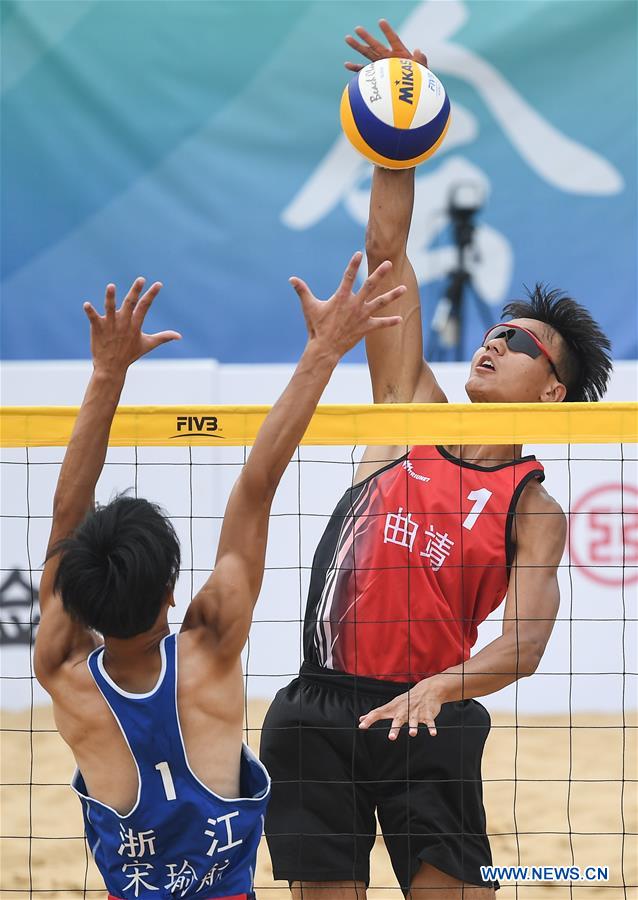 (SP)CHINA-TAIYUAN-2ND YOUTH GAMES-MEN'S BEACH VOLLEYBALL