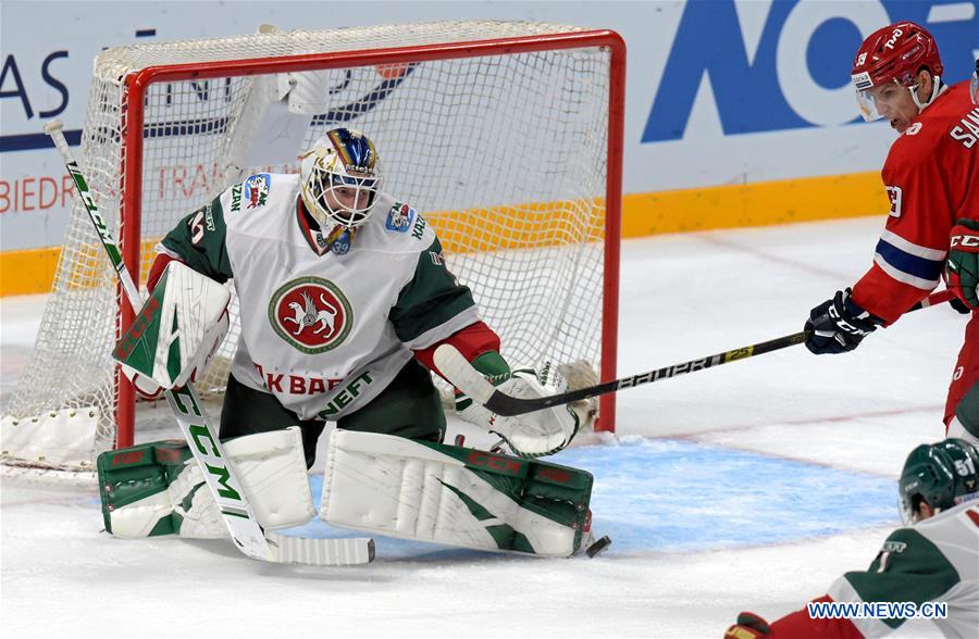 (SP)LATVIA-RIGA-ICE HOCKEY-RAILWAY CUP-AK BARS VS LOKOMOTIV