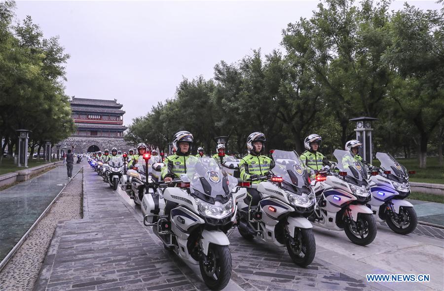 CHINA-BEIJING-TRAFFIC POLICE ON MOTORBIKES (CN)