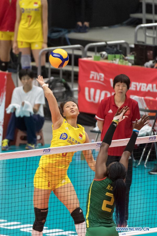 (SP)JAPAN-YOKOHAMA-VOLLEYBALL-WOMEN'S WORLD CUP-CHN VS CMR