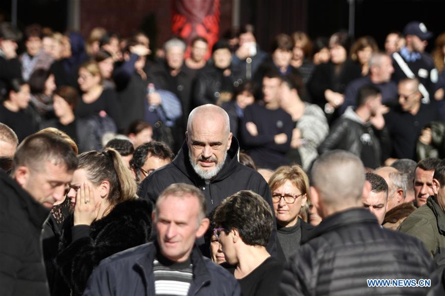 ALBANIA-EARTHQUAKE-FUNERAL