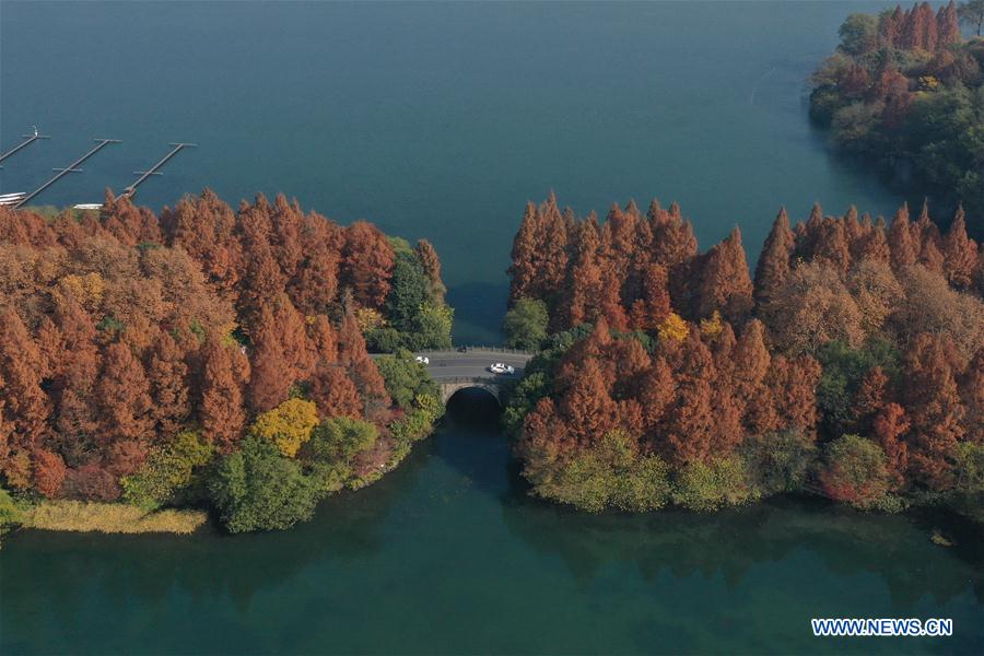 CHINA-ZHEJIANG-HANGZHOU-WEST LAKE-AERIAL VIEW (CN)