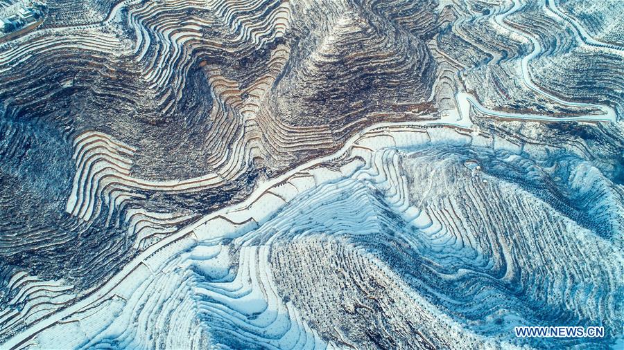 CHINA-HEBEI-TERRACED FIELDS-SNOW SCENERY (CN)