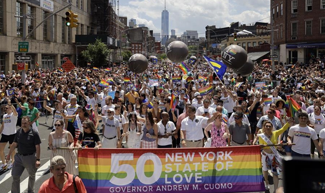 People participate in 2019 New York City Pride Parade in U.S.