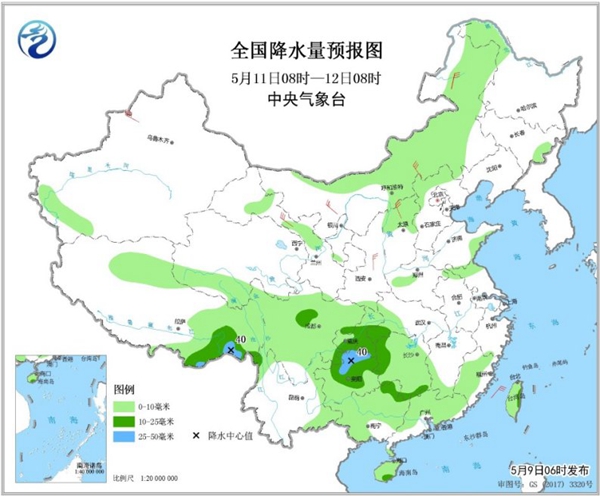 周末前全国降水缩减 东北华北等地气温再冲30℃